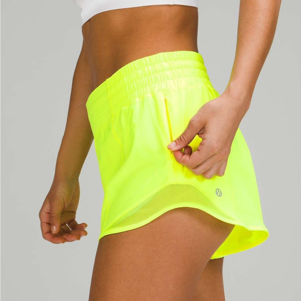 Lululemon yellow hotty hot shorts size 4